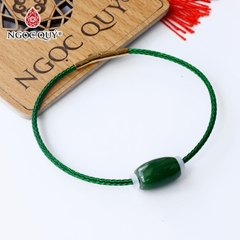 Vòng dây thép lu thống ngọc bích 15x10mm