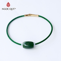 Vòng dây thép lu thống ngọc bích 15x10mm