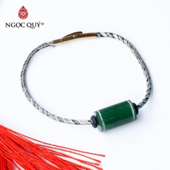 Vòng dây vài lu thống ngọc bích 17x10mm