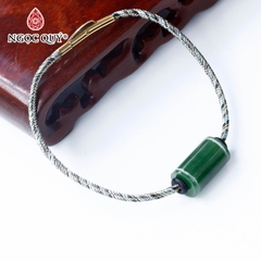Vòng dây vài lu thống ngọc bích 17x10mm