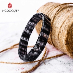 Vòng tay bản đá thạch anh tóc đen
