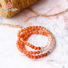 Vòng tay chuỗi hạt 3line đá sunstone