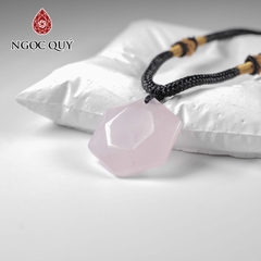 Mặt dây chuyền 6 cạnh đá tự nhiên 25x25mm