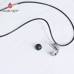 Mặt dây chuyền bạc lồng hạt đá 12mm