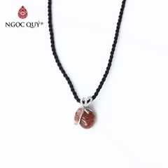 Mặt dây chuyền túi tiền đá thạch anh tóc đỏ