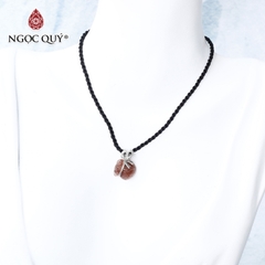 Mặt dây chuyền túi tiền đá thạch anh tóc đỏ