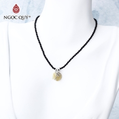 Mặt dây chuyền túi tiền đá thạch anh tóc vàng