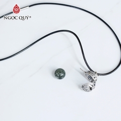 Mặt dây chuyền bạc lồng hạt đá 12mm