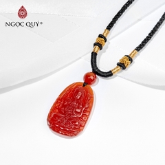 Mặt dây chuyền phật bản mệnh đá mã não đỏ