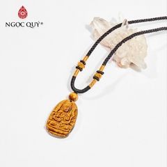 Mặt dây chuyền phật bản mệnh đá mắt hổ vàng nâu