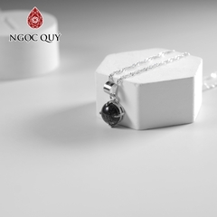 Dây chuyền bạc mặt đá thiên nhiên 8mm