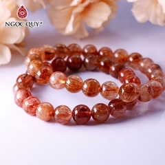 Vòng tay đá thạch anh tóc đỏ