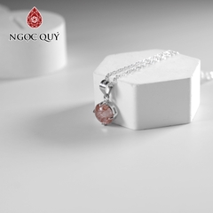 Dây chuyền bạc mặt đá thiên nhiên 8mm