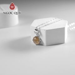 Dây chuyền bạc mặt đá thiên nhiên 8mm