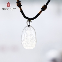 Mặt dây chuyền phật bản mệnh đá mã não trắng