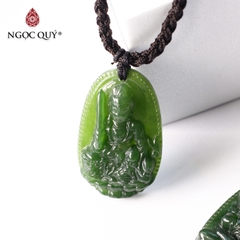 Mặt dây chuyền Phật bản mệnh đá ngọc bích