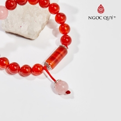 Vòng tay đá Mã não tự nhiên phối charm - Mẫu VC0101 - Ngọc Quý