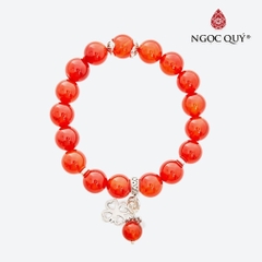 Vòng tay đá Mã não tự nhiên phối charm - Mẫu VC0104 - Ngọc Quý