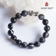 Vòng tay đá Mã não tự nhiên phối charm - Mẫu VC0107 - Ngọc Quý