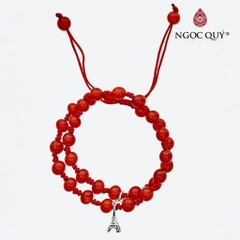 Vòng tay đá Mã não tự nhiên phối charm - Mẫu VC0117 - Ngọc Quý