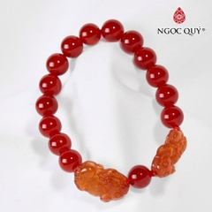Vòng tay đá Mã não tự nhiên phối charm - Mẫu VC0119 - Ngọc Quý