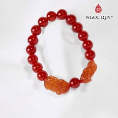 Vòng tay đá Mã não tự nhiên phối charm - Mẫu VC0119 - Ngọc Quý