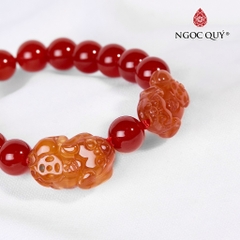 Vòng tay đá Mã não tự nhiên phối charm - Mẫu VC0119 - Ngọc Quý