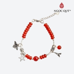 Vòng tay đá Mã não tự nhiên phối charm - Mẫu VC0130 - Ngọc Quý