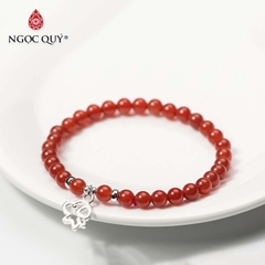Vòng tay đá Mã não tự nhiên phối charm - Mẫu VC0144 - Ngọc Quý