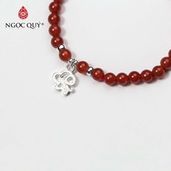 Vòng tay đá Mã não tự nhiên phối charm - Mẫu VC0144 - Ngọc Quý