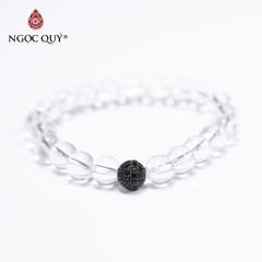 Vòng tay đá Thạch anh tự nhiên phối charm - Mẫu VC0147 - Ngọc Quý