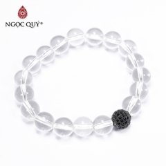 Vòng tay đá Thạch anh tự nhiên phối charm - Mẫu VC0147 - Ngọc Quý