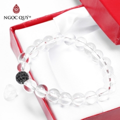 Vòng tay đá Thạch anh tự nhiên phối charm - Mẫu VC0147 - Ngọc Quý