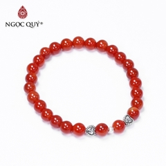 Vòng tay đá Mã não tự nhiên phối charm - Mẫu VC0148 - Ngọc Quý
