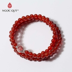 Vòng tay đá Mã não tự nhiên phối charm - Mẫu VC0149 - Ngọc Quý
