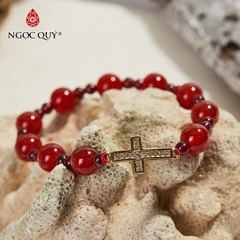 Vòng tay đá Mã não tự nhiên phối charm - Mẫu VC0150 - Ngọc Quý