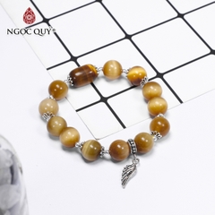 Vòng tay đá Thạch anh mắt hổ tự nhiên phối charm - Mẫu VC0171 - Ngọc Quý