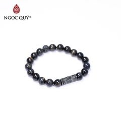 Vòng tay đá Thạch anh mắt hổ tự nhiên phối charm - Mẫu VC0172 - Ngọc Quý