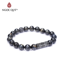 Vòng tay đá Thạch anh mắt hổ tự nhiên phối charm - Mẫu VC0172 - Ngọc Quý