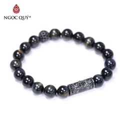 Vòng tay đá Thạch anh mắt hổ tự nhiên phối charm - Mẫu VC0172 - Ngọc Quý