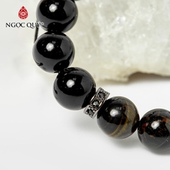 Vòng tay đá Thạch anh mắt hổ tự nhiên phối charm - Mẫu VC0182 - Ngọc Quý