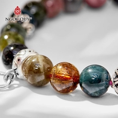 Vòng tay đá Tourmaline tự nhiên phối charm - Mẫu VC0183 - Ngọc Quý