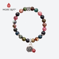 Vòng tay đá Tourmaline tự nhiên phối charm - Mẫu VC0183 - Ngọc Quý
