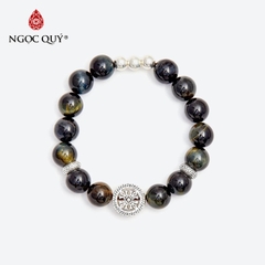 Vòng tay đá Thạch anh mắt hổ tự nhiên phối charm - Mẫu VC0185 - Ngọc Quý