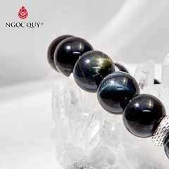 Vòng tay đá Thạch anh mắt hổ tự nhiên phối charm - Mẫu VC0185 - Ngọc Quý