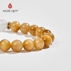 Vòng tay đá Thạch anh mắt hổ tự nhiên phối charm - Mẫu VC0194 - Ngọc Quý