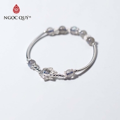 Vòng tay đá Xà cừ tự nhiên phối charm - Mẫu VC0199 - Ngọc Quý