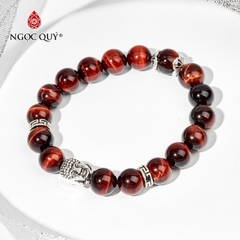 : Vòng tay đá Thạch anh mắt hổ tự nhiên phối charm - Mẫu VC0209 - Ngọc Quý