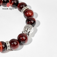 : Vòng tay đá Thạch anh mắt hổ tự nhiên phối charm - Mẫu VC0209 - Ngọc Quý