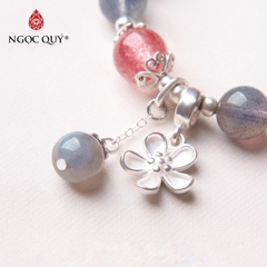 Vòng tay đá Xà cừ tự nhiên phối charm - Mẫu VC0464 - Ngọc Quý